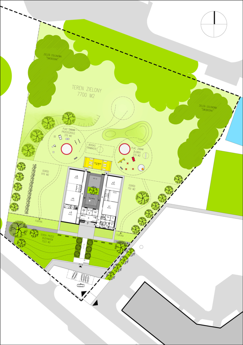 XYstudio, Kindergarten Yellow Elephant, situace – foto