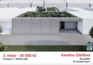 2. cena v kategorii rodinný dům, Karolína Zdařilová.