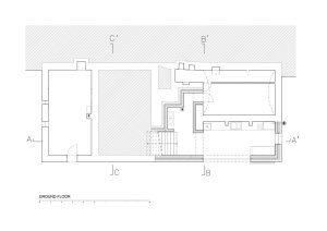 Dům za zdí, půdorys 1np, Mjölk architekti