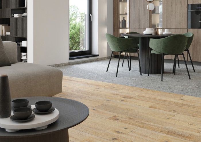 Dlaždice ze série RAVE v odstínu grit od značky RAKO