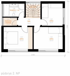 Prodesi, Domesi Concept House, Budíkov, půdorys 2. NP - foto