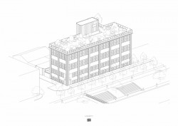 DADA Distrikt, KOGAA / Alexandra Georgescu, Tomáš Kozelský, Viktor Odstrčilík, axonometrie