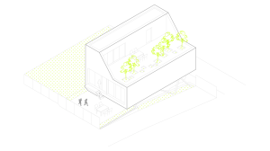 2A Design, Flying Box Villa, axonometrický pohled – foto