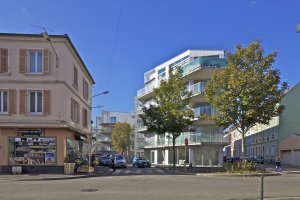 Soubor 59 dostupných bytů Neppert gardens v Mulhouse, 20012-2015. Foto: Philippe Ruault