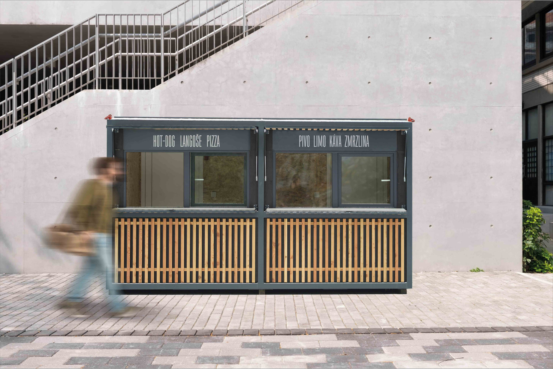 Modulární systém řady Y od Egoé posunuje dosavadní hranice využití venkovního prostoru. (na obrázku řada Market)