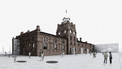 Vizualizace soutěžního návrhu KWK Promes na konverzi jatek