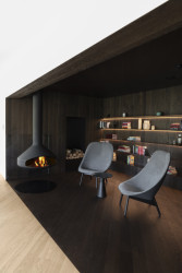 Ateliér Vrtiška & Žák navrhli interiér vily v pražské Troji v kombinaci světlých a tmavých odstínů