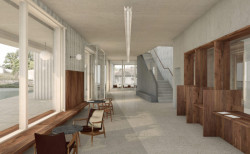 Nové sídlo Obecního úřadu v Hovorčovicích - 2. cena, Radka Kurčíková, Ondřej Blaha, Anna Svobodová, vizualizace