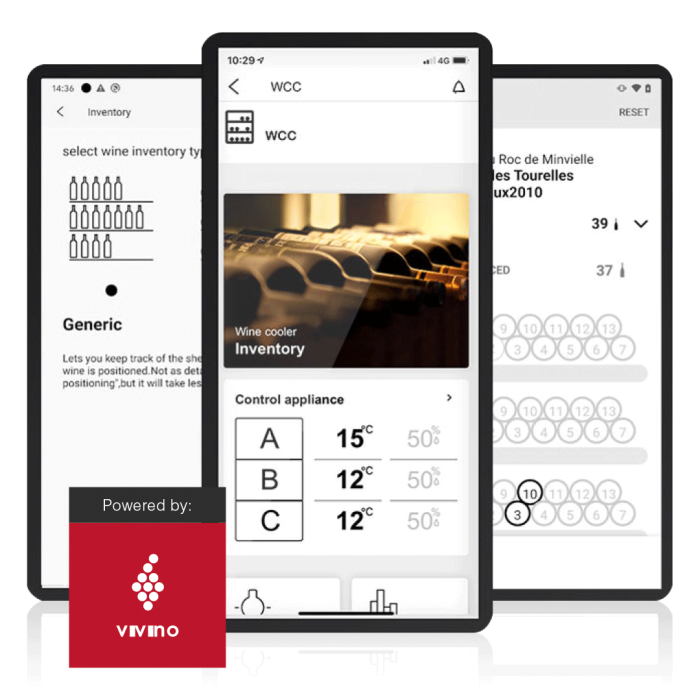 Vinotéku ASKO je možné propojit s telefonem mobilní aplikac Vivino.