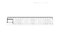 Podélný řez (Rozšíření Základní školy Duhovka v Praze, ra15)