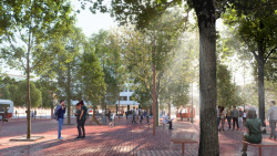 Revitalizace Mendlova náměstí v Brně, Chybík+Krištof, dílna Michala Palaščáka, vizualizace