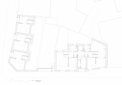 Jaccaud Zein Architects, bydlení v Shepherdess Walk, 1.NP, výkres