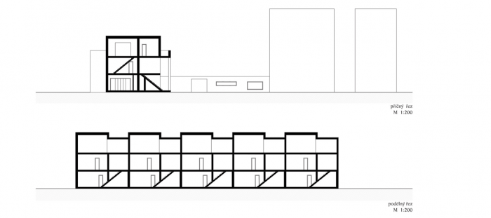 Anna Cisariková, Tovární bytový dům / Hrádek nad Nisou, řezy - foto