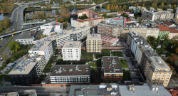 Pergamenka vyrostla na místě původních velkoskladů (Rezidenční bydlení vzniklo z holešovického brownfieldu; A69 architekti)