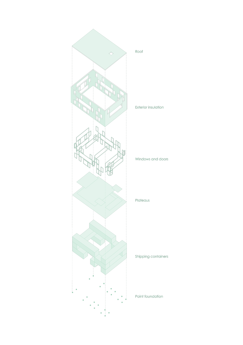 Arcgency, STACK I, konstrukční schéma – foto