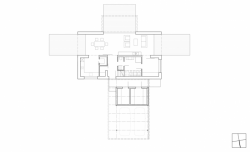 Mimosa Architekti, Rodinný dům v Bohumilči, půdorys 1. NP – foto