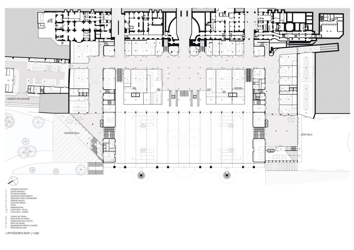 3. místo - re:architekti+baukuh+YellowOffice: Půdorys 1. PP