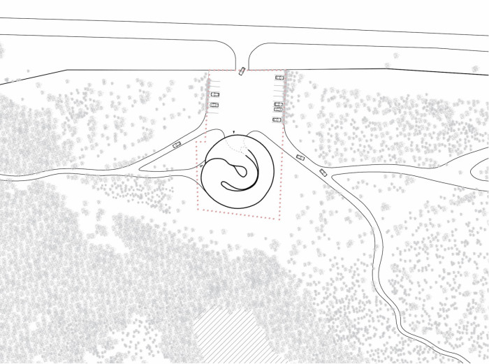 Návštěvnické centrum rezervace plameňáků v Abu Dhabi, Petr Janda / brainwork, situace