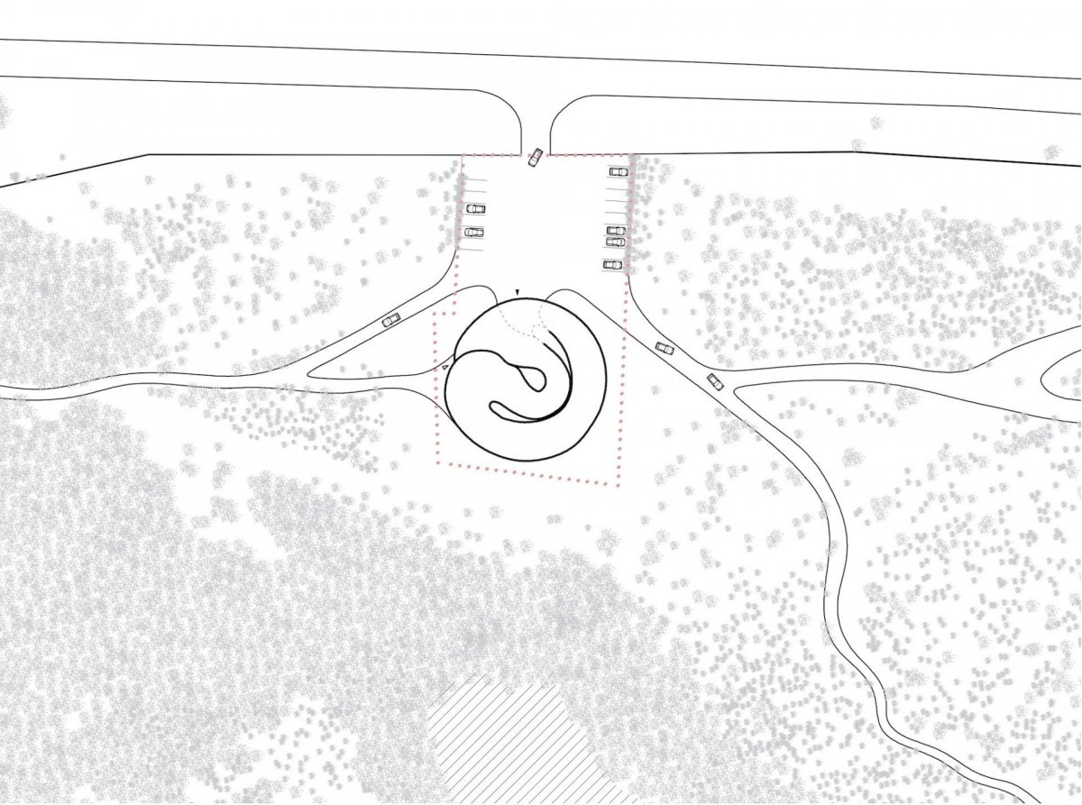Návštěvnické centrum rezervace plameňáků v Abu Dhabi, Petr Janda / brainwork, situace