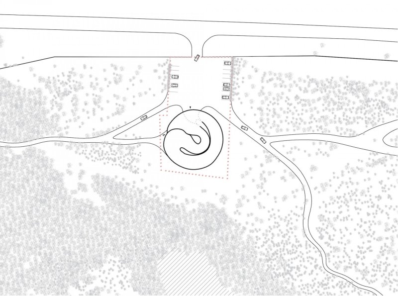 Návštěvnické centrum rezervace plameňáků v Abu Dhabi, Petr Janda / brainwork, situace