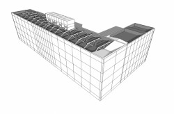 Střecha Národního zemědělského muzea, konstrukční schéma, Ateliér Kročák - Architekt