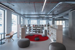 Městská knihovna na Petřinách, studio MONOM: dětské oddělení v přízemí