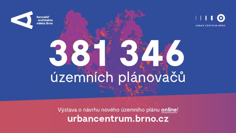 Výstava o návrhu nového územního plánu, pozvánka. Zdroj: Kancelář architekta města Brna