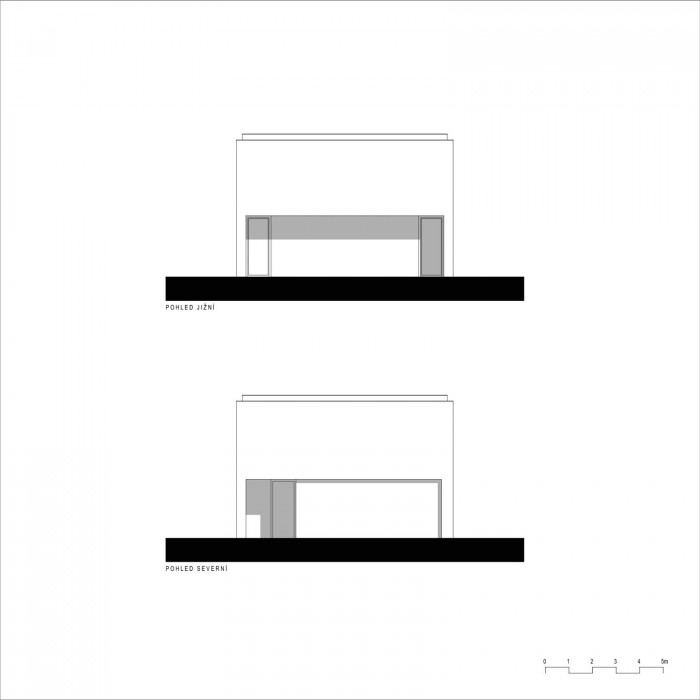 Rodinný dům Kostelec, pohled, Chládek architekti