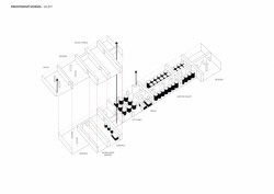 Rekonstrukce pivovaru v Kamenici nad Lipou, axonometrické schéma, OTA ateliér
