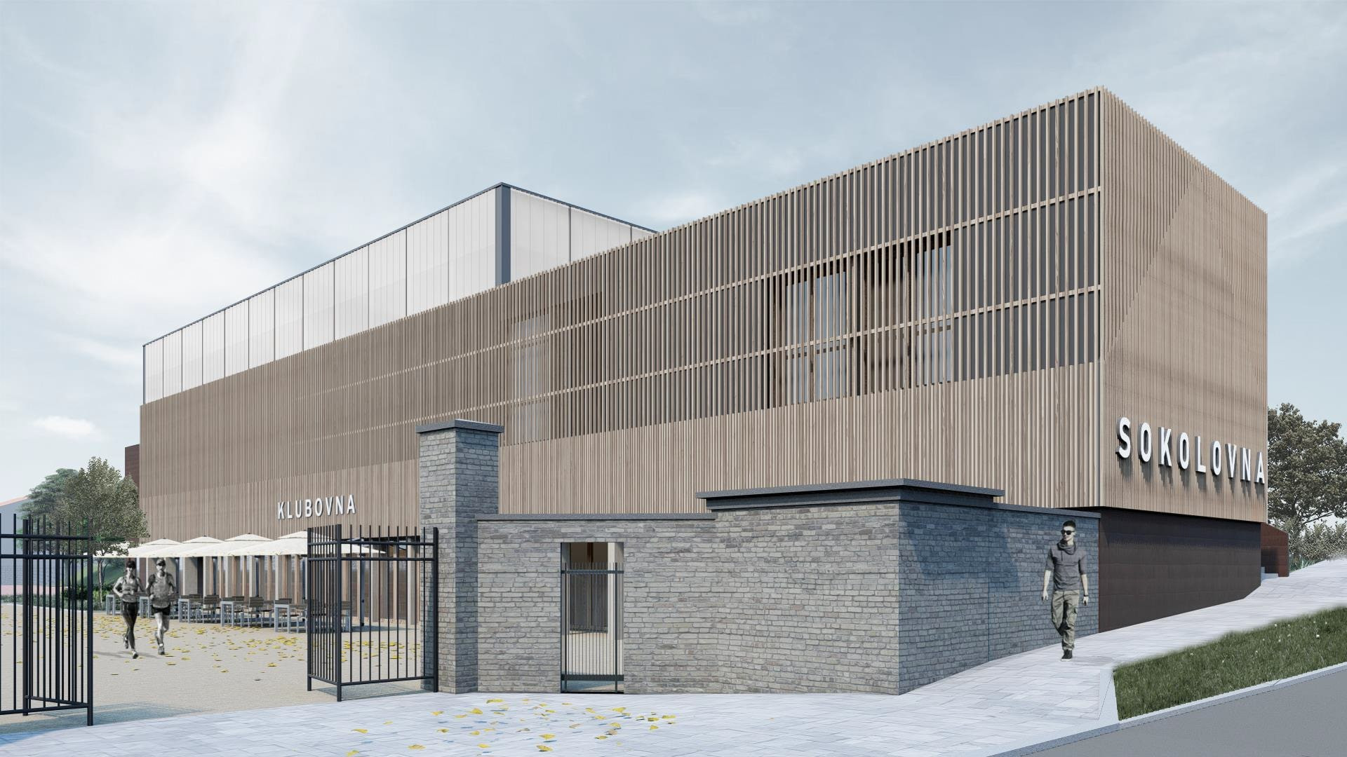 Sokolovna v Řeporyjích, archicraft, vizualizace. Zdroj: archicraft