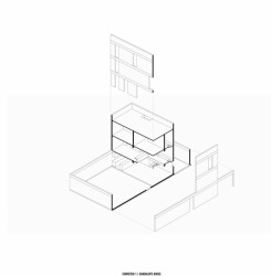 Casa Guadalupe, izometrické schéma, Omar Lopéz Bautista