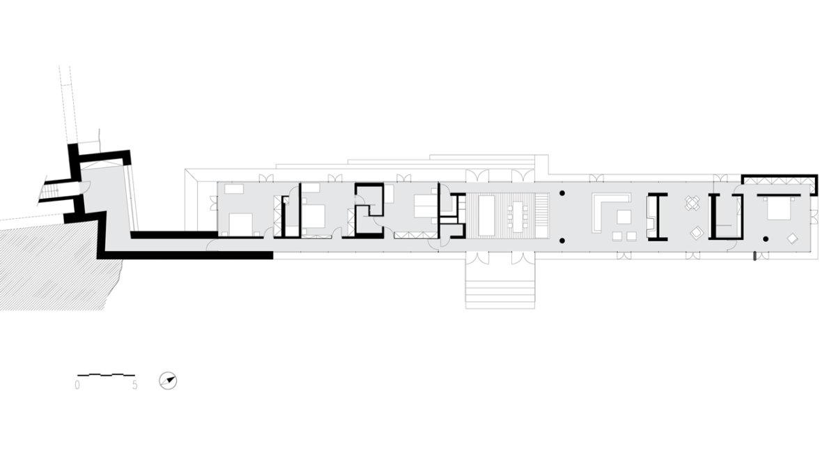 Studio acht, Soukromá rezidence Čejkovice, půdorys – foto