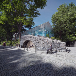 Vizualizace městských Riegrových lázní na Praze 2 od studia Petr Janda / brainwork - iniciační studie