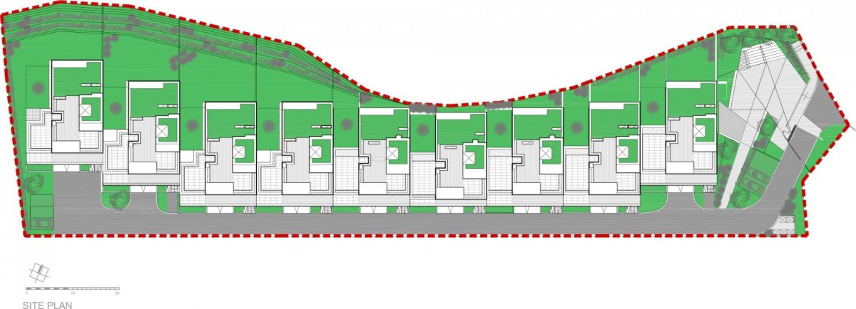 Bytový komplex ROLIČKY, Cakov+partners / Kalin Cakov, Metodiy Monev, Ján Obušek, situace