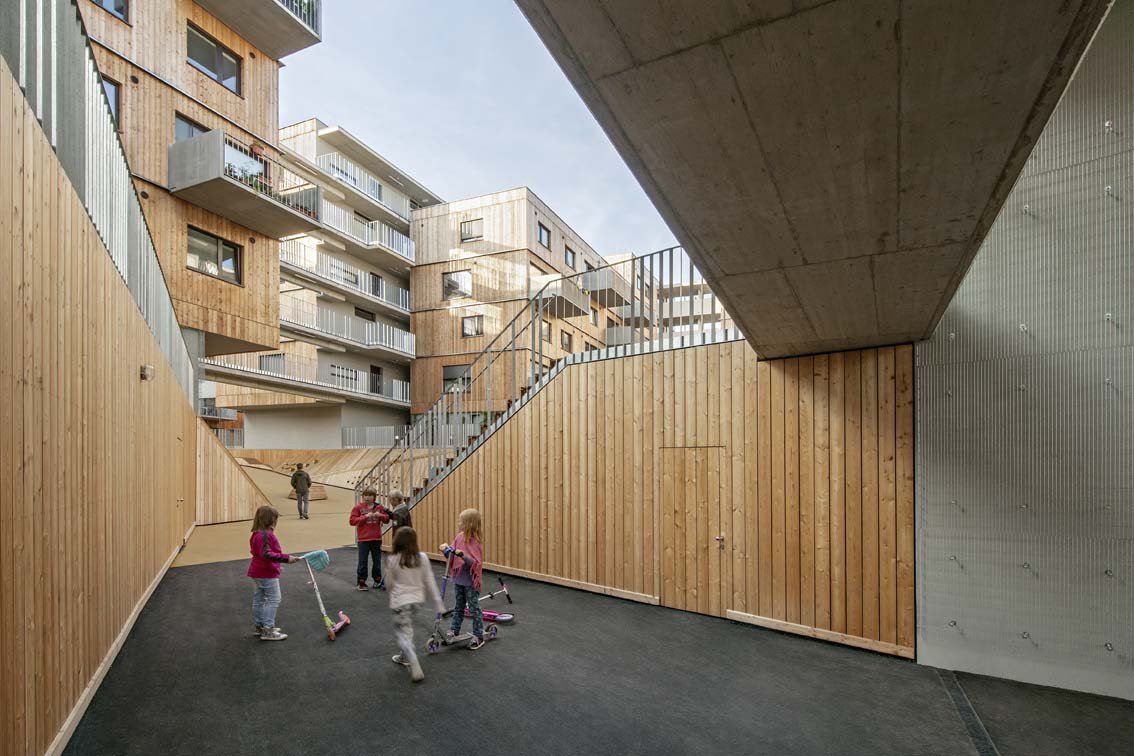 Seestadt Aspern, bytový komplex D12, Querkraft