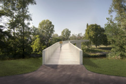 Vítězný návrh soutěže na lávku Holešovice-Karlín,zákres Karlín, Marek Blank, Petr Tej