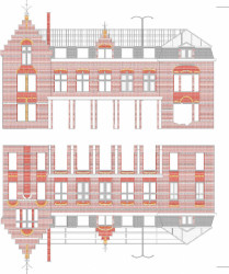 Přestavba psychiatrické léčebny PC Carritas v Belgii, Architecten de vylder vinck taillieu, výkresy