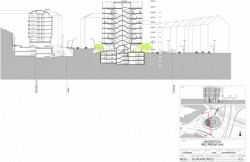 Administrativní budova Green Point, AHK Architekti. PŘÍČNÝ ŘEZ