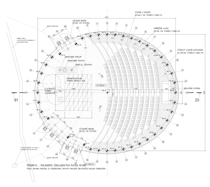 třiarchitekti, Letní scéna AmFík, půdorys – foto