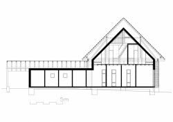 Rodinný dům ze stoletého humna, řez, Eliška Turanská