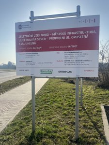 Brownfield, kde se buduje severní část Bulváru.