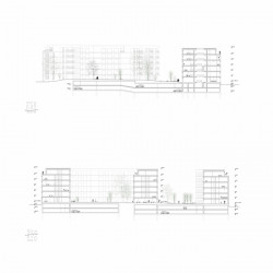 Bytové domy 4 Dvory, Malý Chmel, řezy