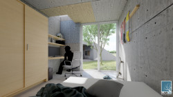 Rodinný dům DRN – vítězný projekt středoškolské soutěže King of Daylight 2020 od studenta SPŠ stavební Opava Ondřeje Bradávky.