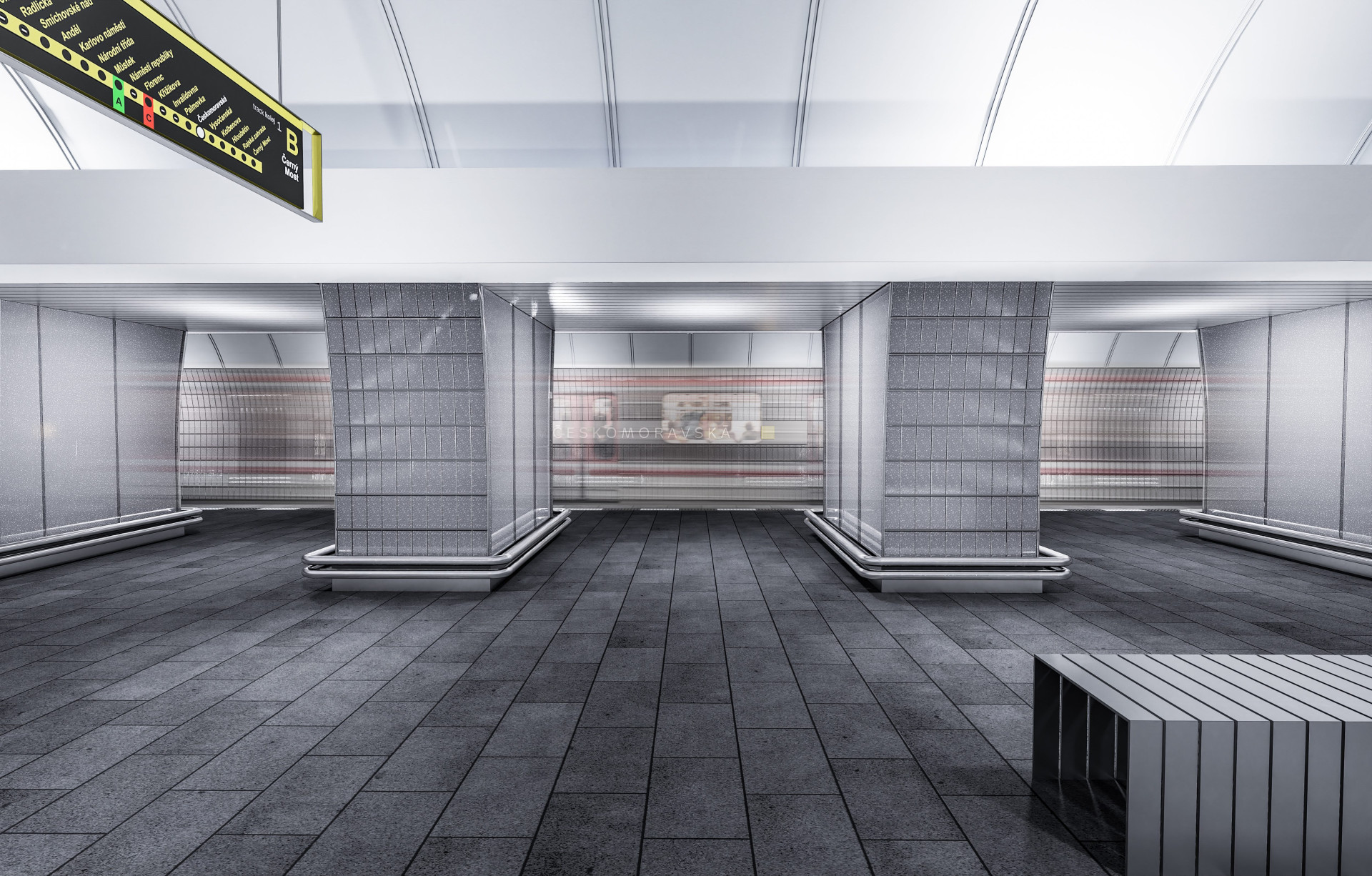 Maxim Velčovský a edit! architects uspěli v graficko-výtvarné soutěži na návrh interiéru stanice metra Českomoravská