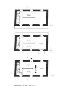 Původní dům po rekonstrukci, Studio Inches Architettura, půdorysy