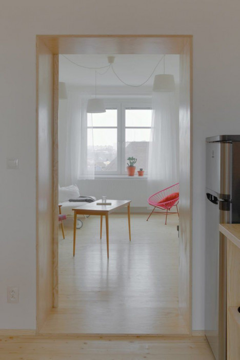 ArchitectureMADE, rekonstrukce plzeňského 1+1, interiér