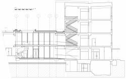 IO Studio, Dostavba atria Provozně ekonomické fakulty ČZU v Praze, příčný řez – foto