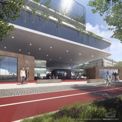 Vítězný projekt v soutěži na parkovací dům v Ostravě od kanceláře PROJEKTSTUDIO.