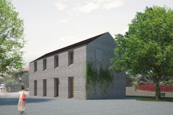 V obci Slapy vyroste nový obecní úřad podle návrhu architektů ze studia Karla Filsaka.