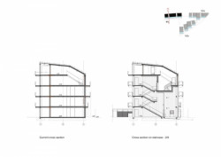 Lacaton & Vassal architectes, sociální byty v Mulhouse, řez, výkres